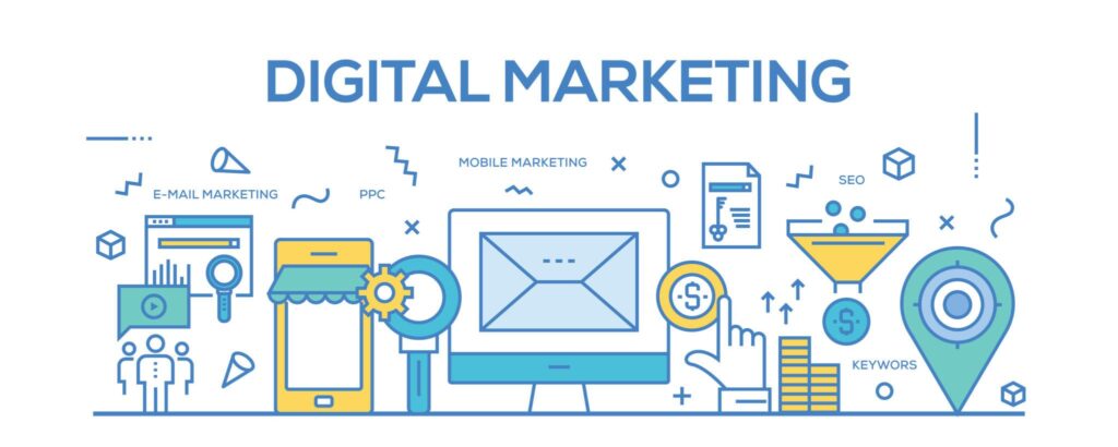 Top digital marketing skills in demand including SEO, social media marketing, PPC, email marketing, analytics, and AI.
